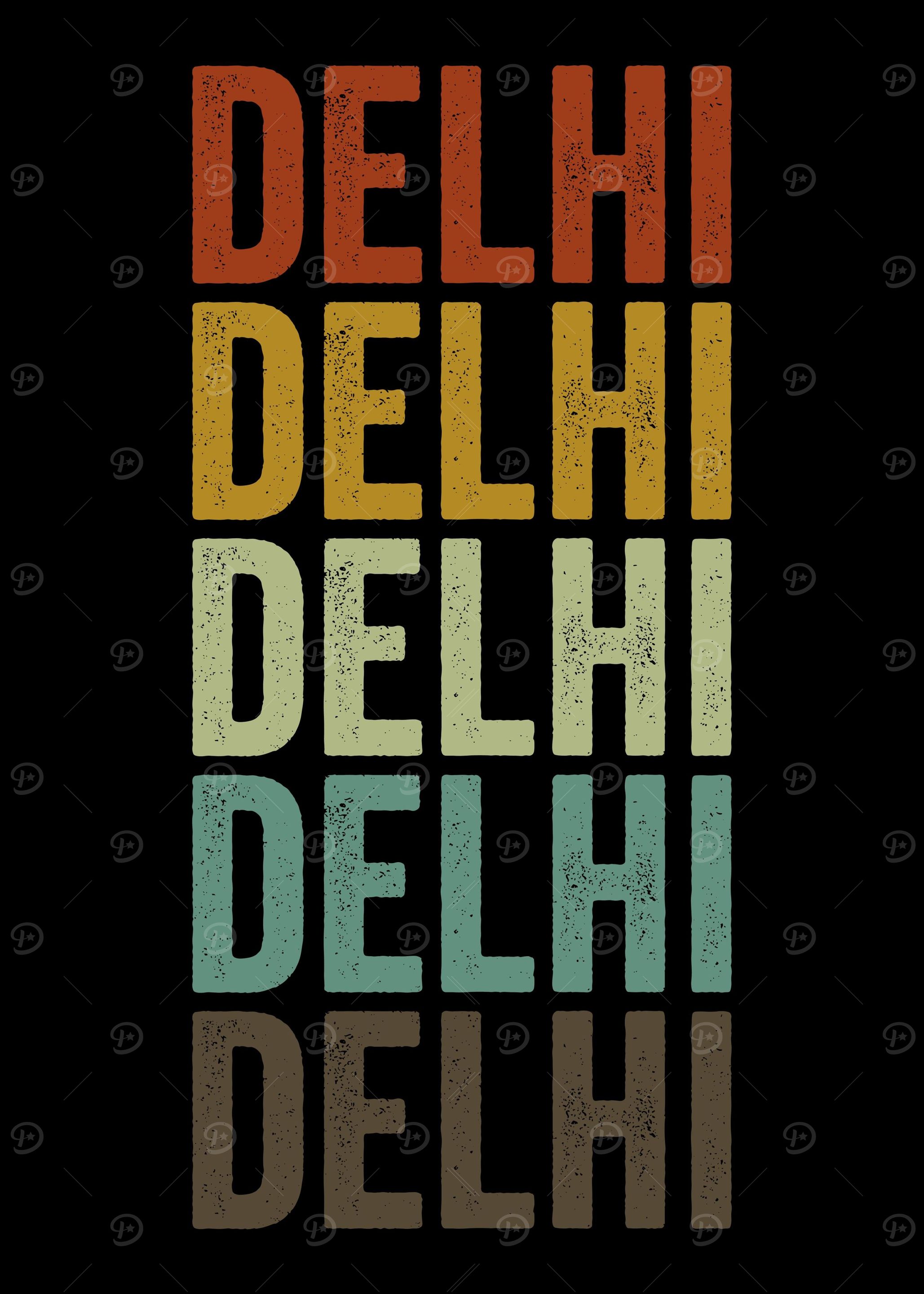 Delhi India Retro Vintage