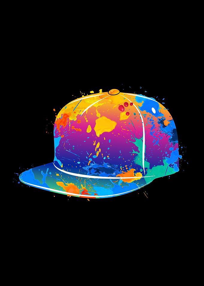 Abstract baseball cap