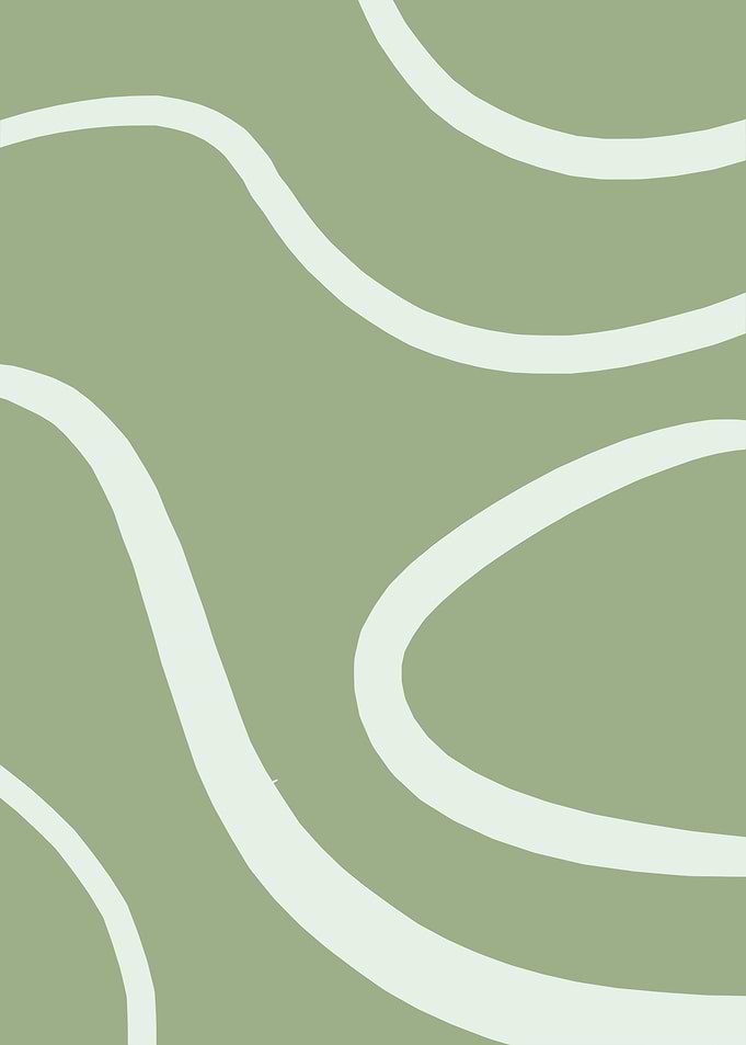 Sage Green Wavy Art