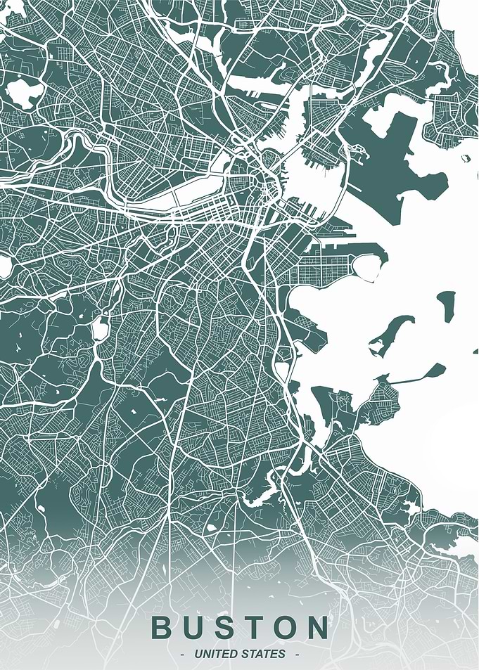 Boston City Map Marina