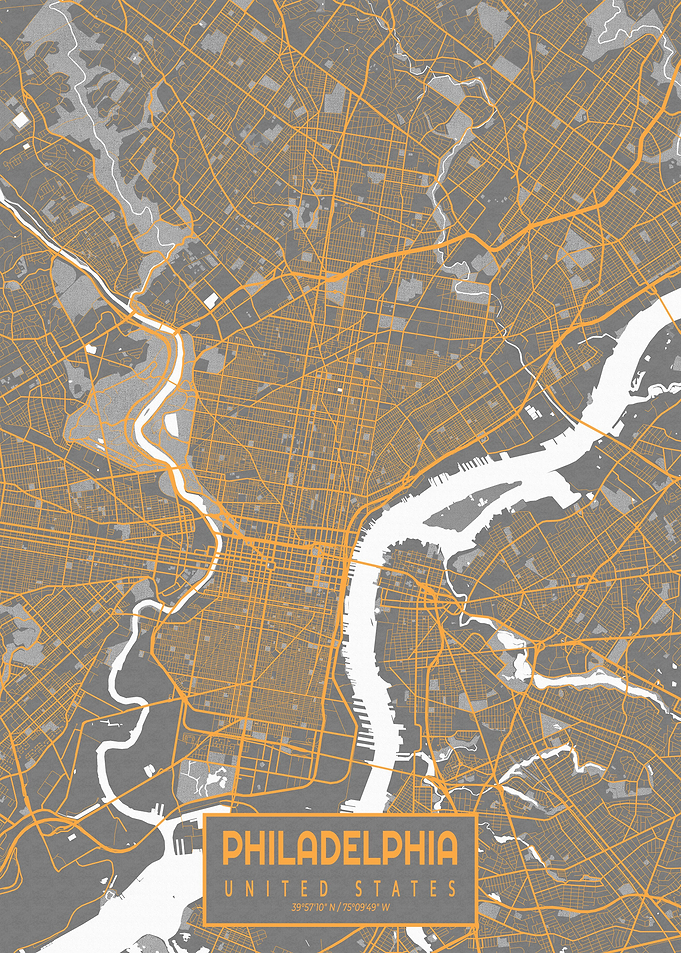 Philadelphia Map Bauhaus