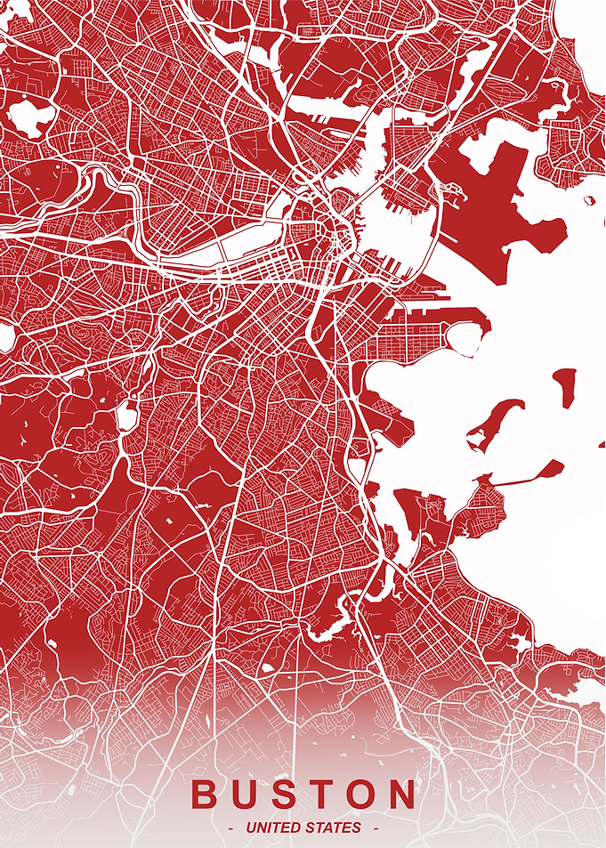 Boston City Map CHERRY