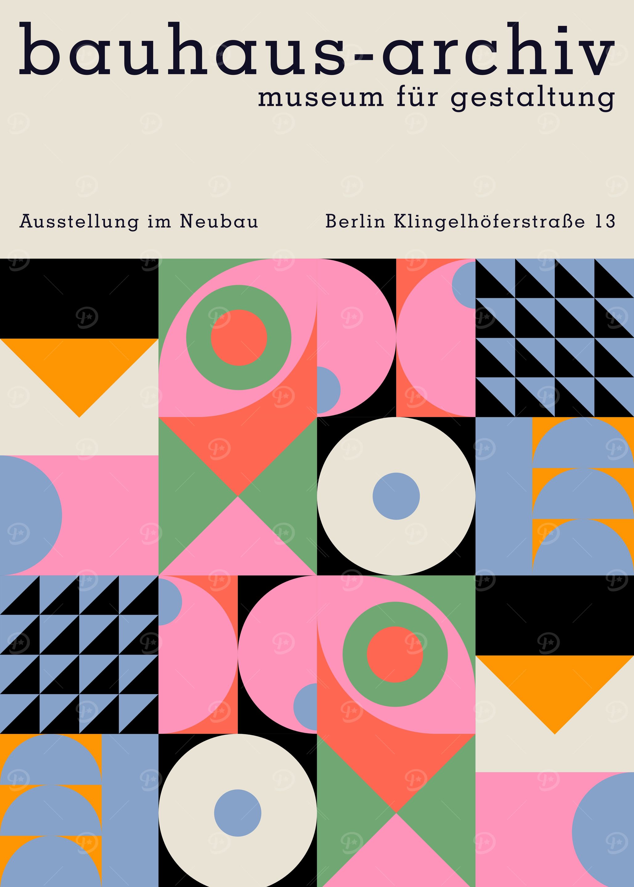 Geometric Bauhaus Poster