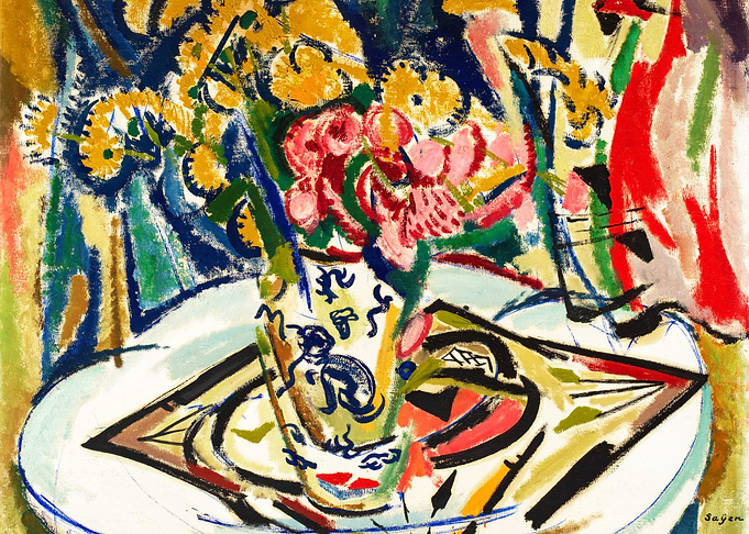Flowers 1915 painting