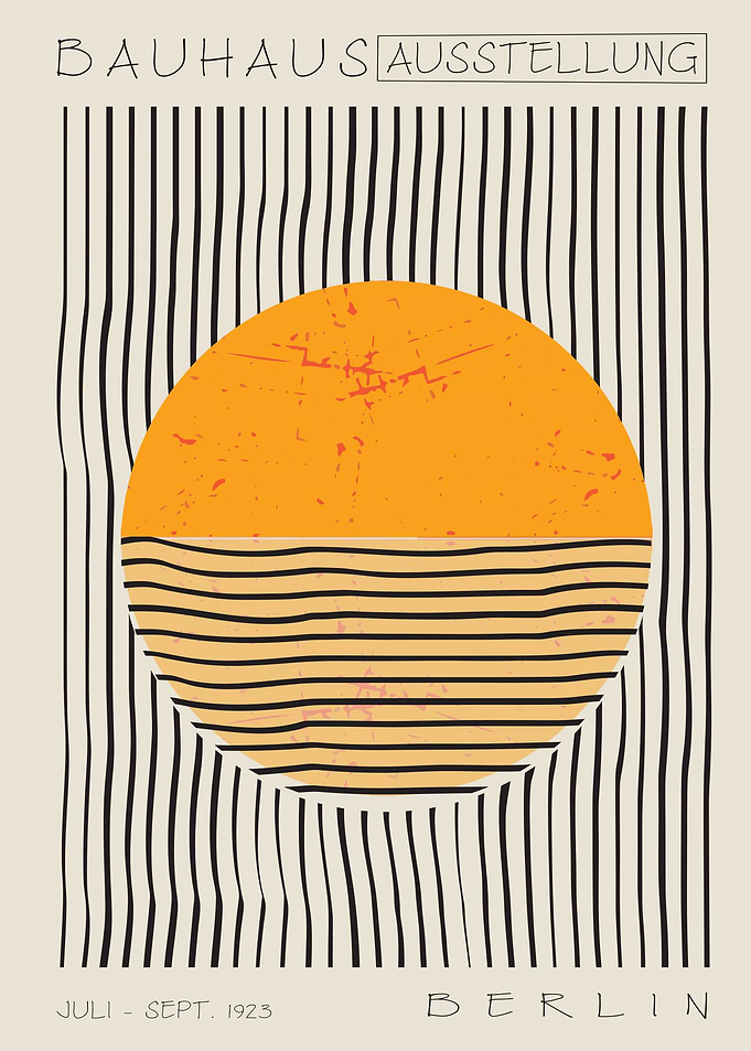 Bauhaus Sunset Poster