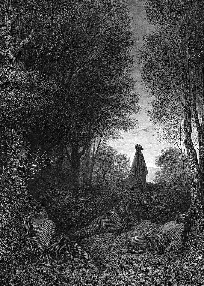 Jesus Prays in the Garden