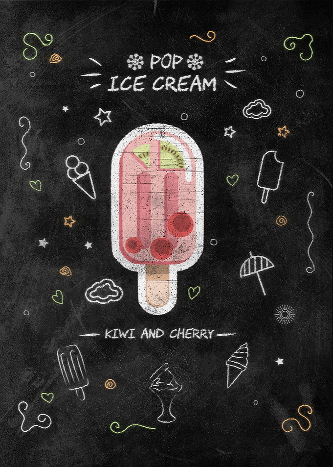 Kiwi And Cherry Ice Cream