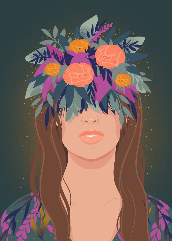 Girl with a flower crown