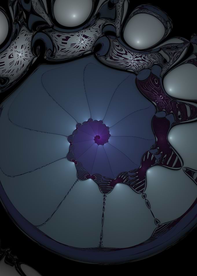 Blue white golden spiral