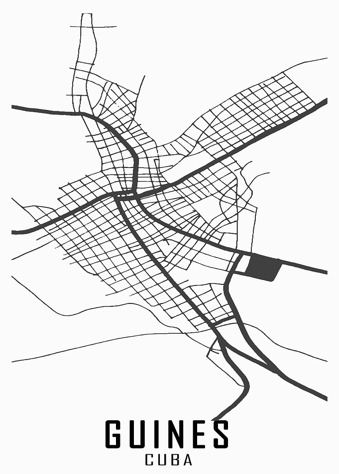 Guines Cuba city map