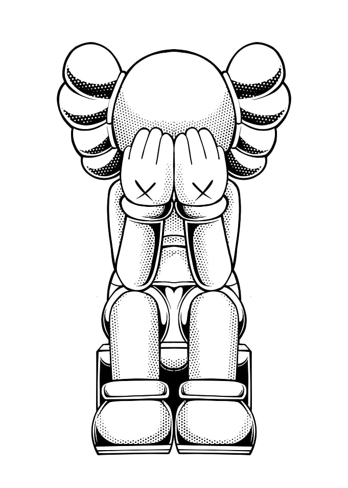 kaws line art