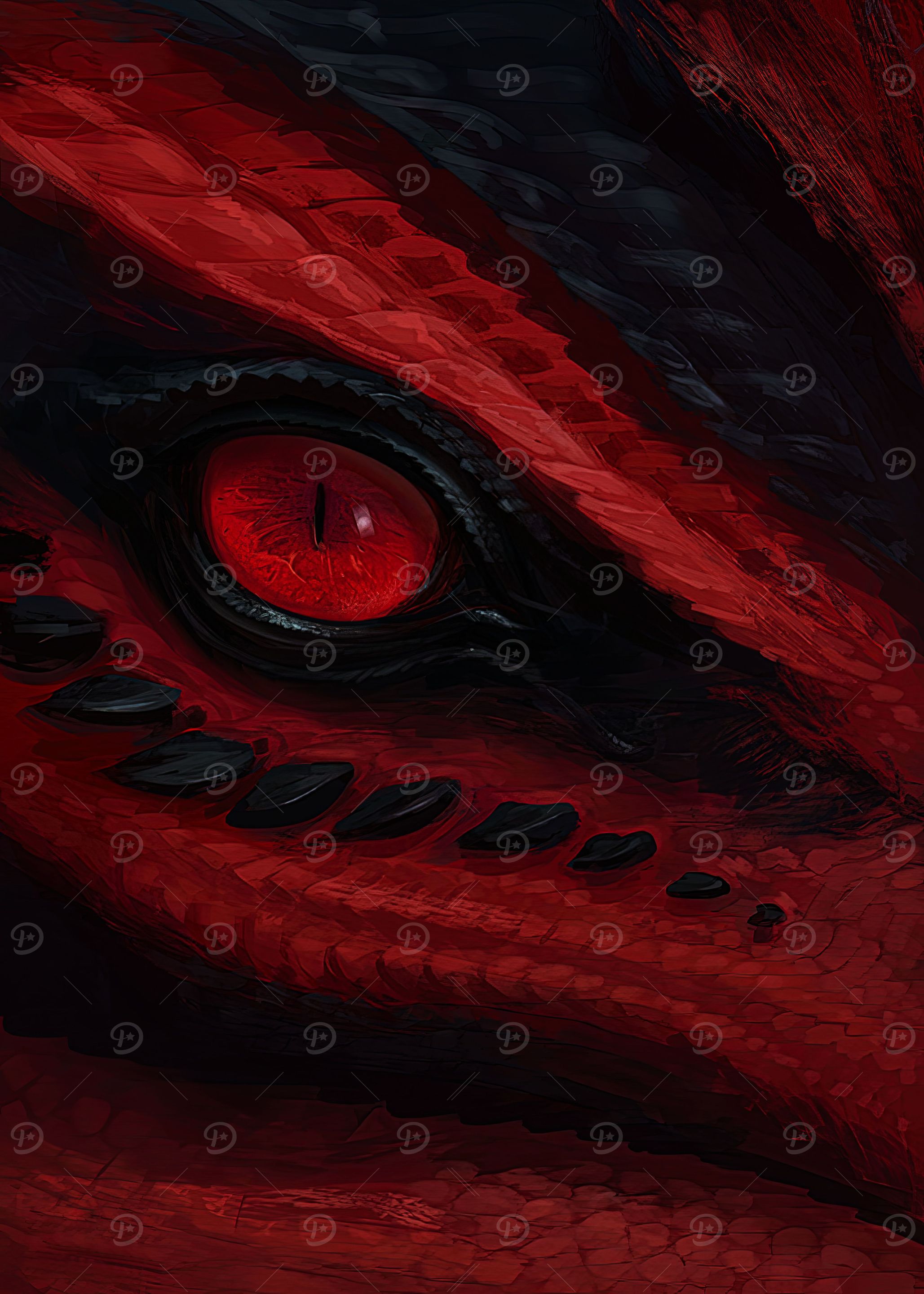 Dragon Snake Red Magic Eye