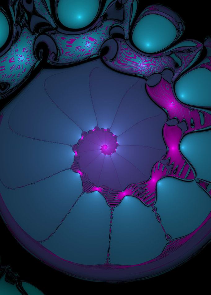 Petrol pink spiral