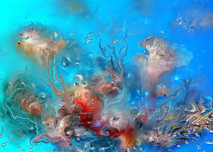 Coral Reef Blue Water