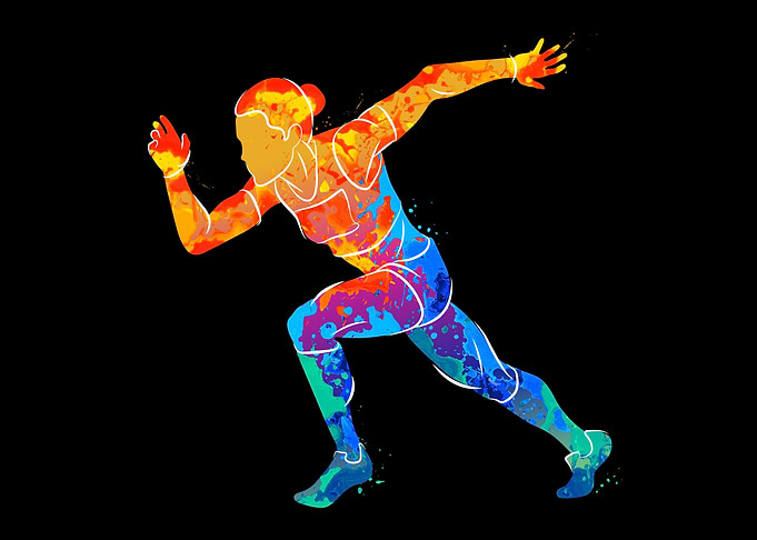 Running woman short