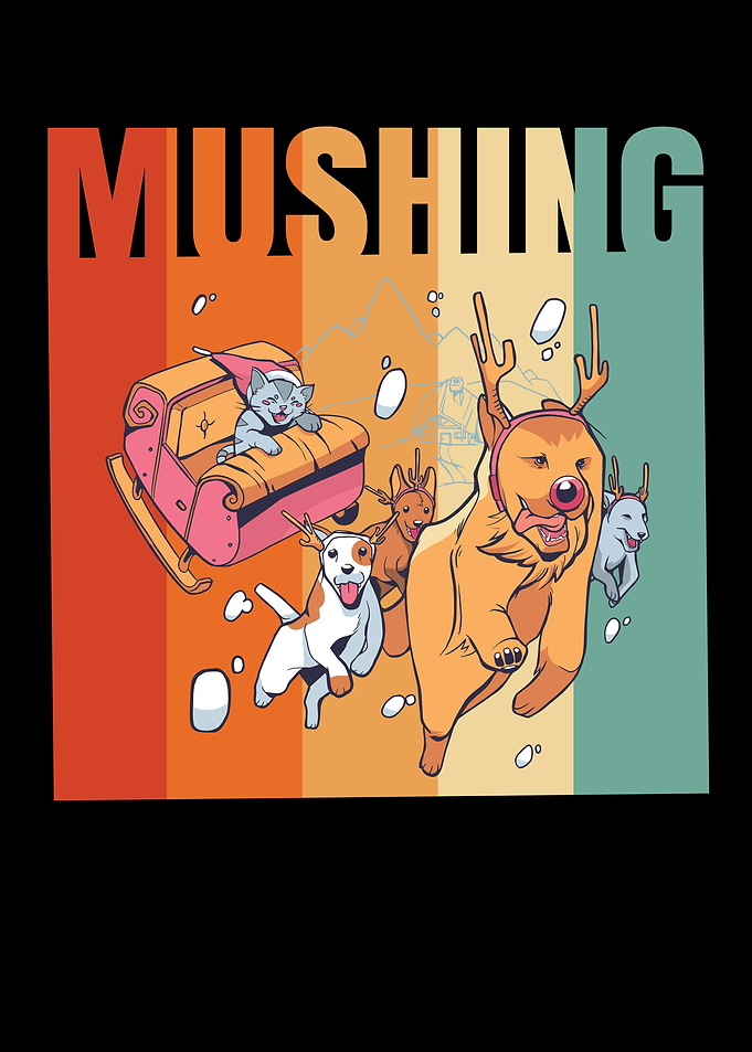 Funny Mushing Sleds Dog