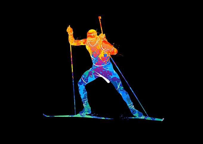 Abstract biathlete