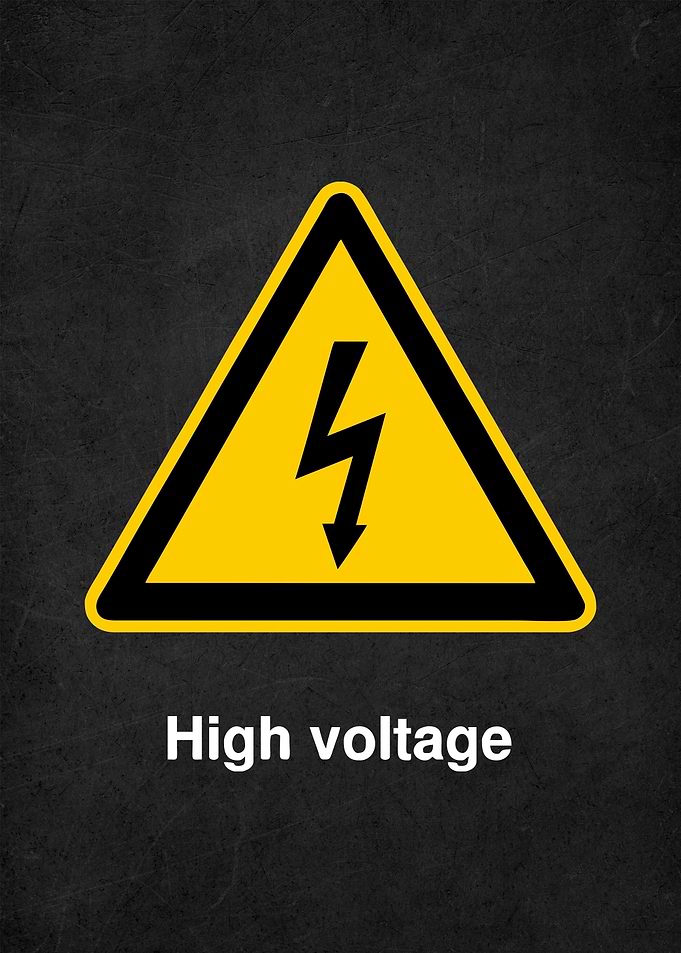 danger high voltage sign
