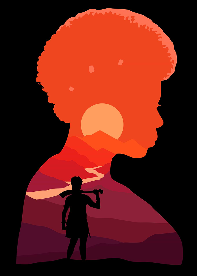 The Woman Sunset