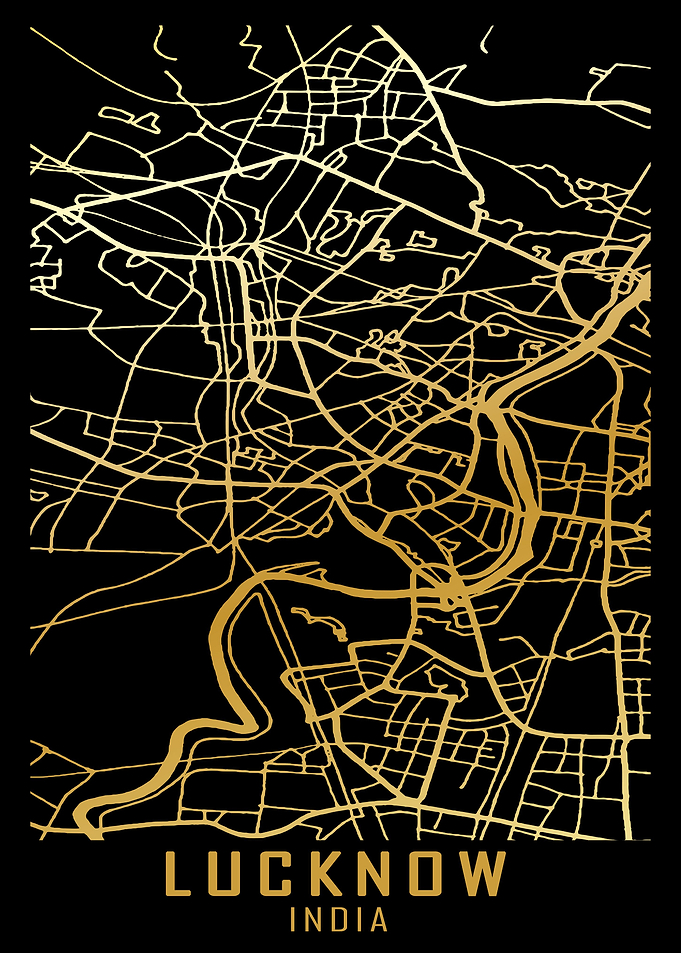Lucknow India City Map