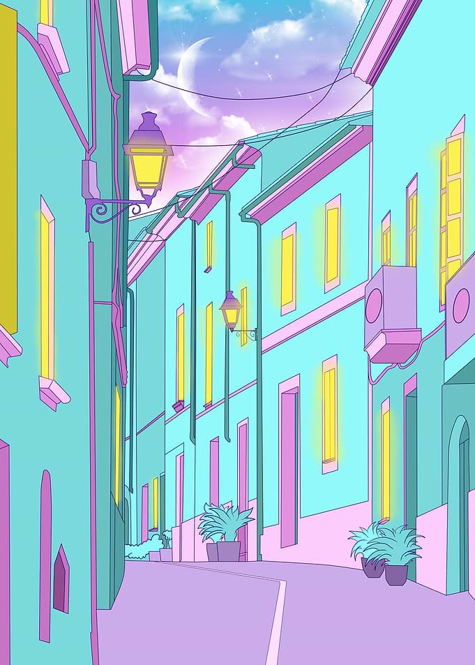 night art aesthetic build