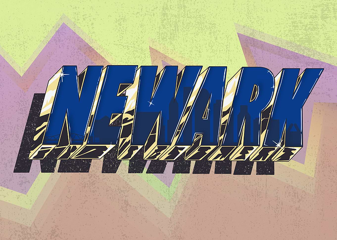 Newark New Jersey Text Art