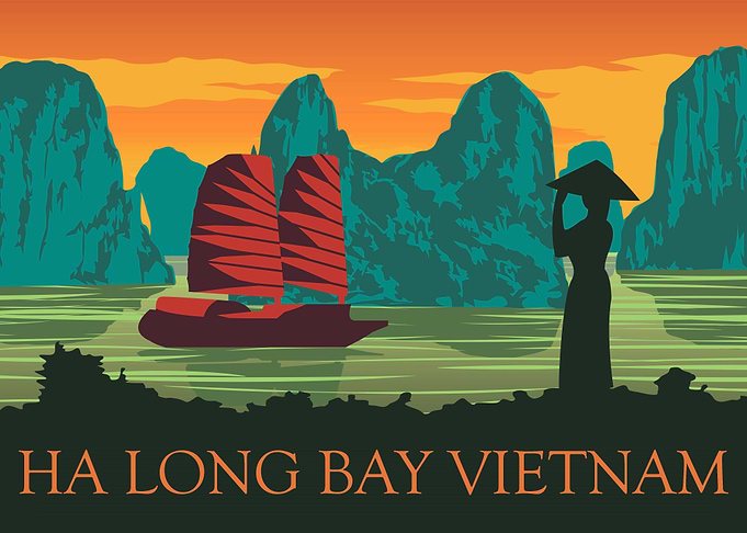 Ha Long Bay Rocks Vietnam