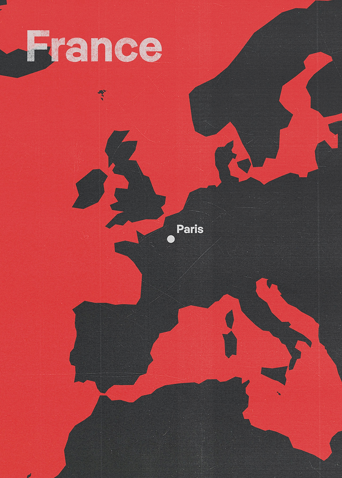 Grunge Paris City Map