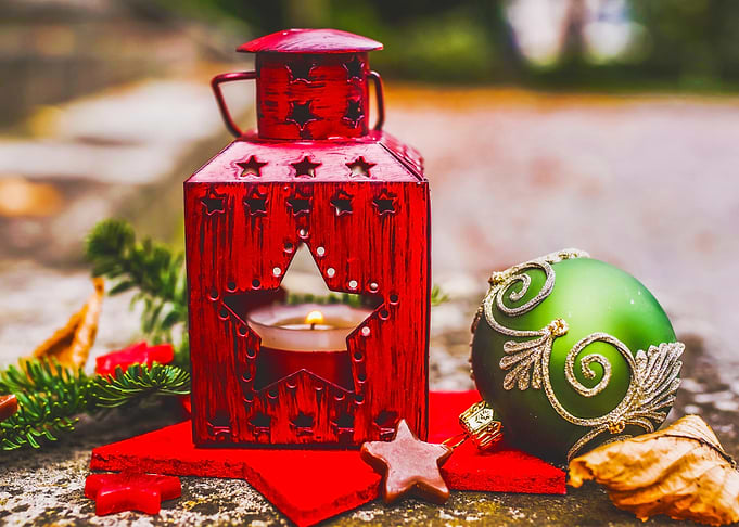 Christmas lamp and ornamen