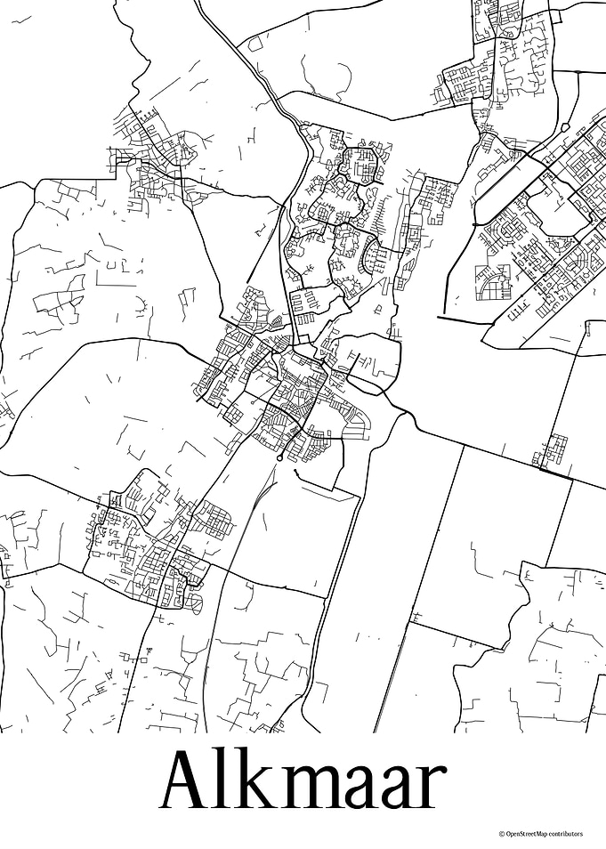 Alkmaar White Map