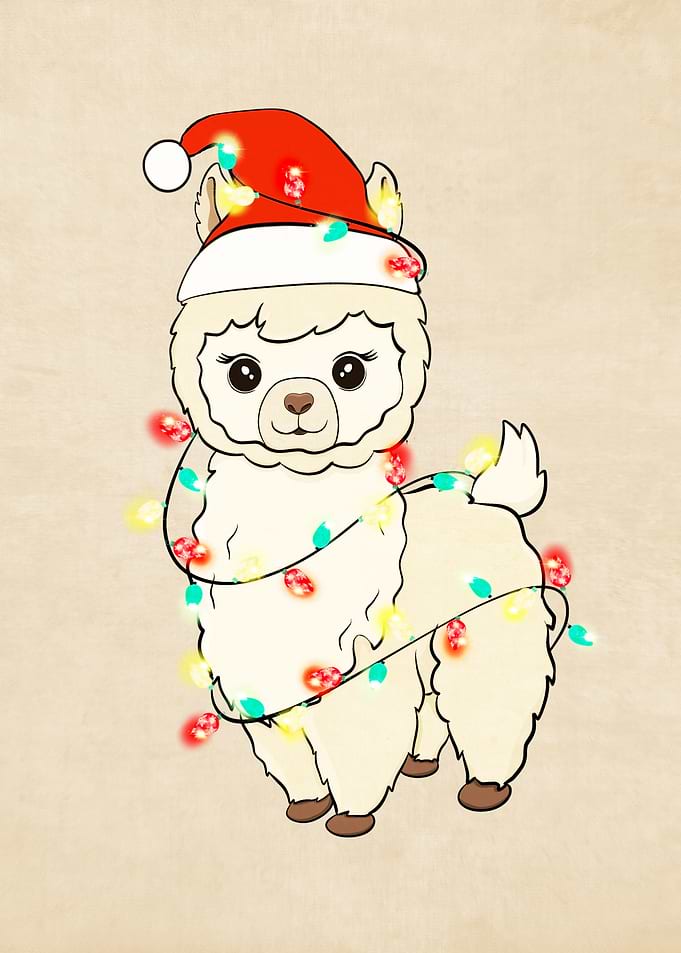 llama christmas