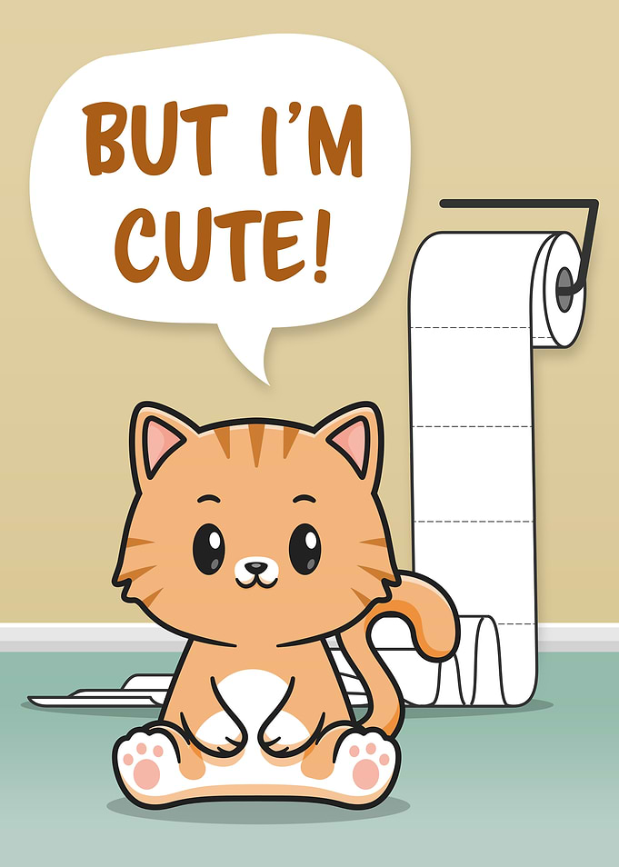 Funny Messy Cat Bathroom 2