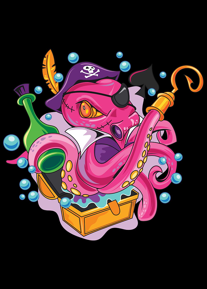 Treasure Pirate Octopus