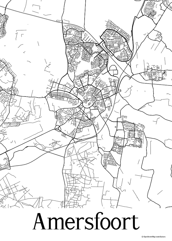 Amersfoort White Map
