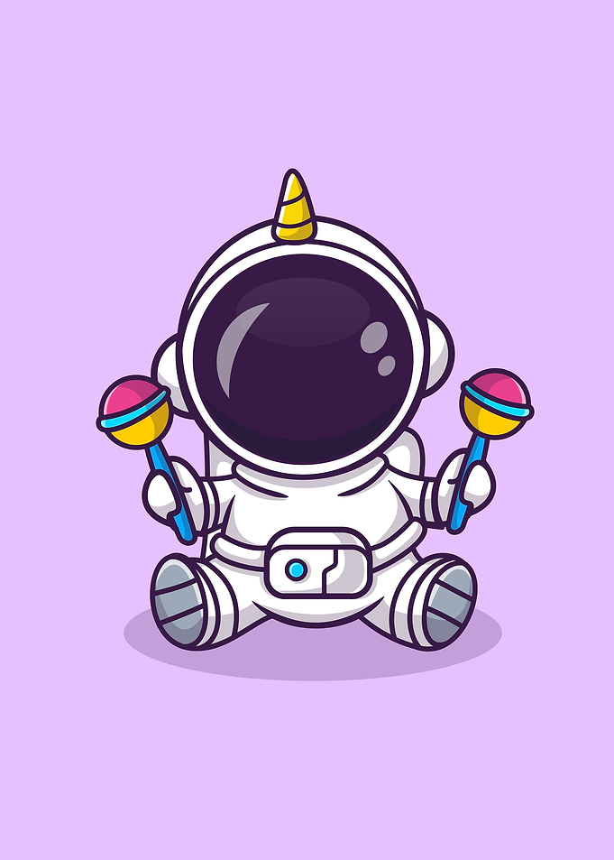 Cute baby astronaut