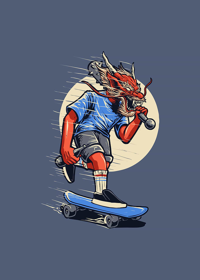 The dragon ride skateboard