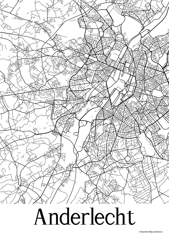 Anderlecht White Map