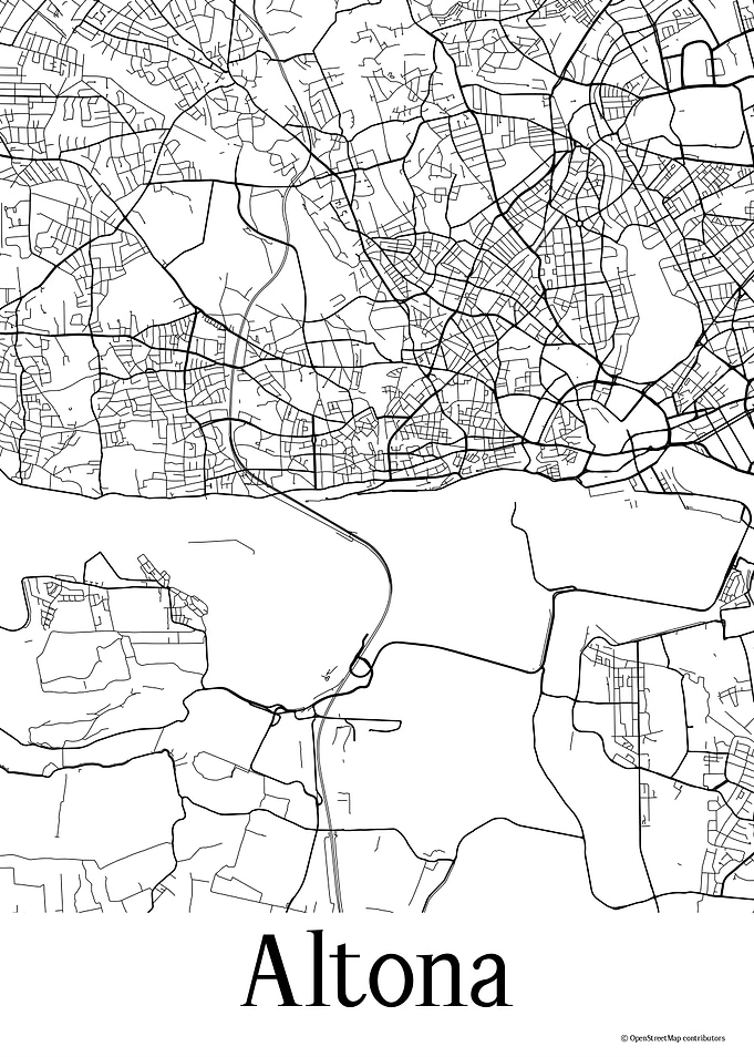 Altona White Map