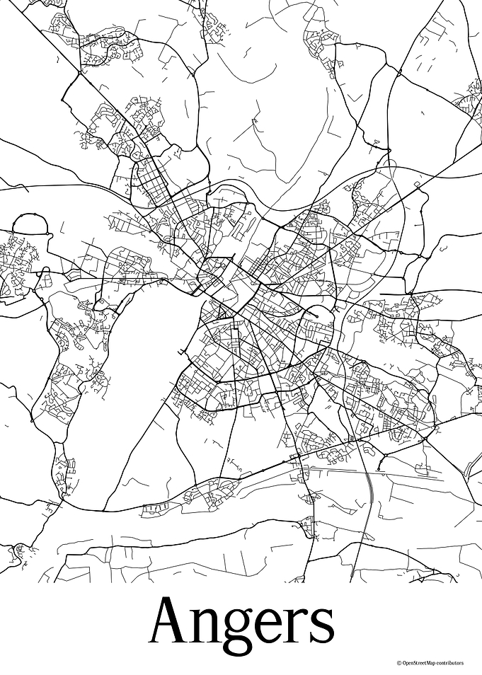 Angers White Map