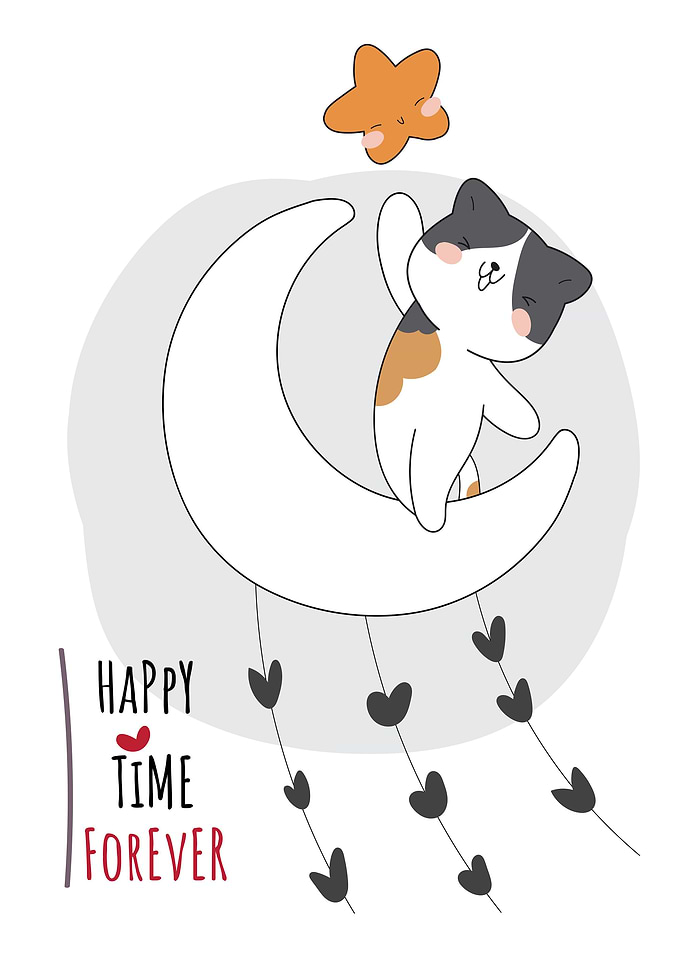 Cat Happy time forever
