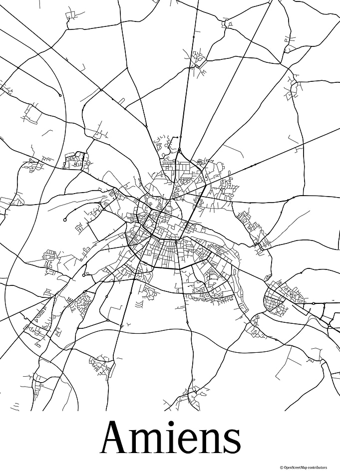 Amiens White Map