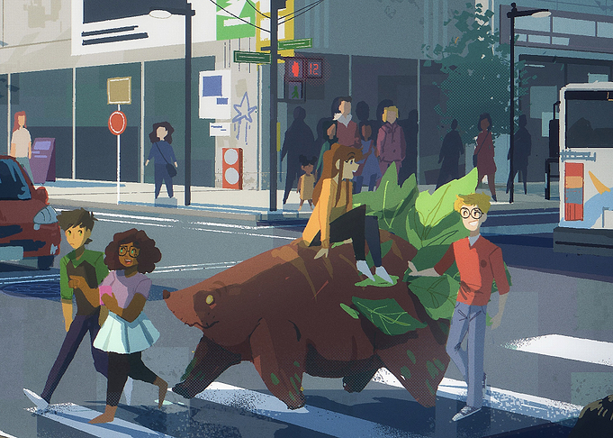 Walking with a creature