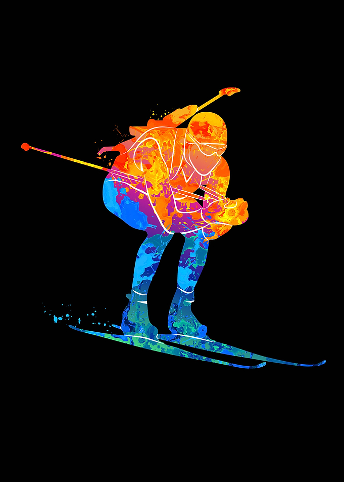Abstract biathlete