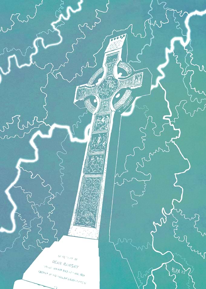 Celtic Cross - Aquamarine