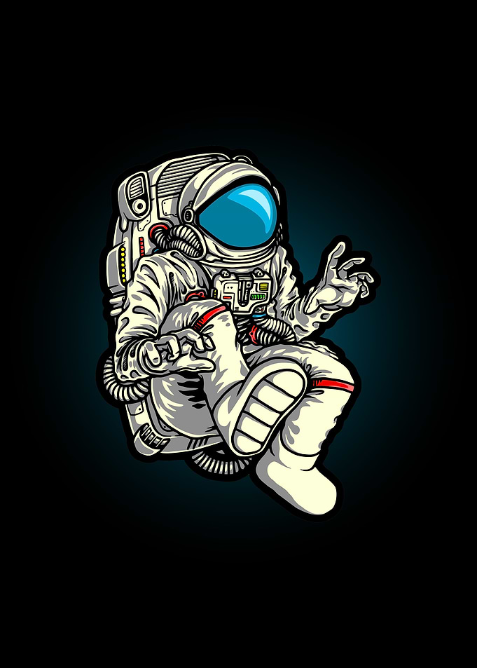 Astronaut in the galaxy
