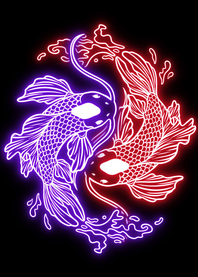 Koi Fish neon