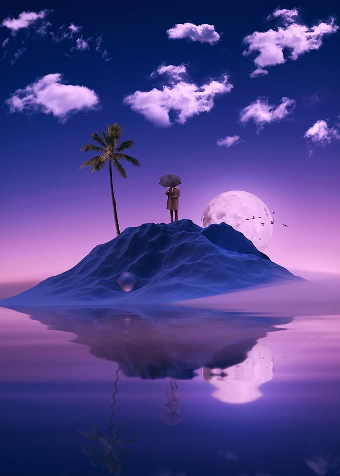 Moon reflection