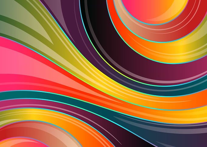 Abstract Colorful Wavy