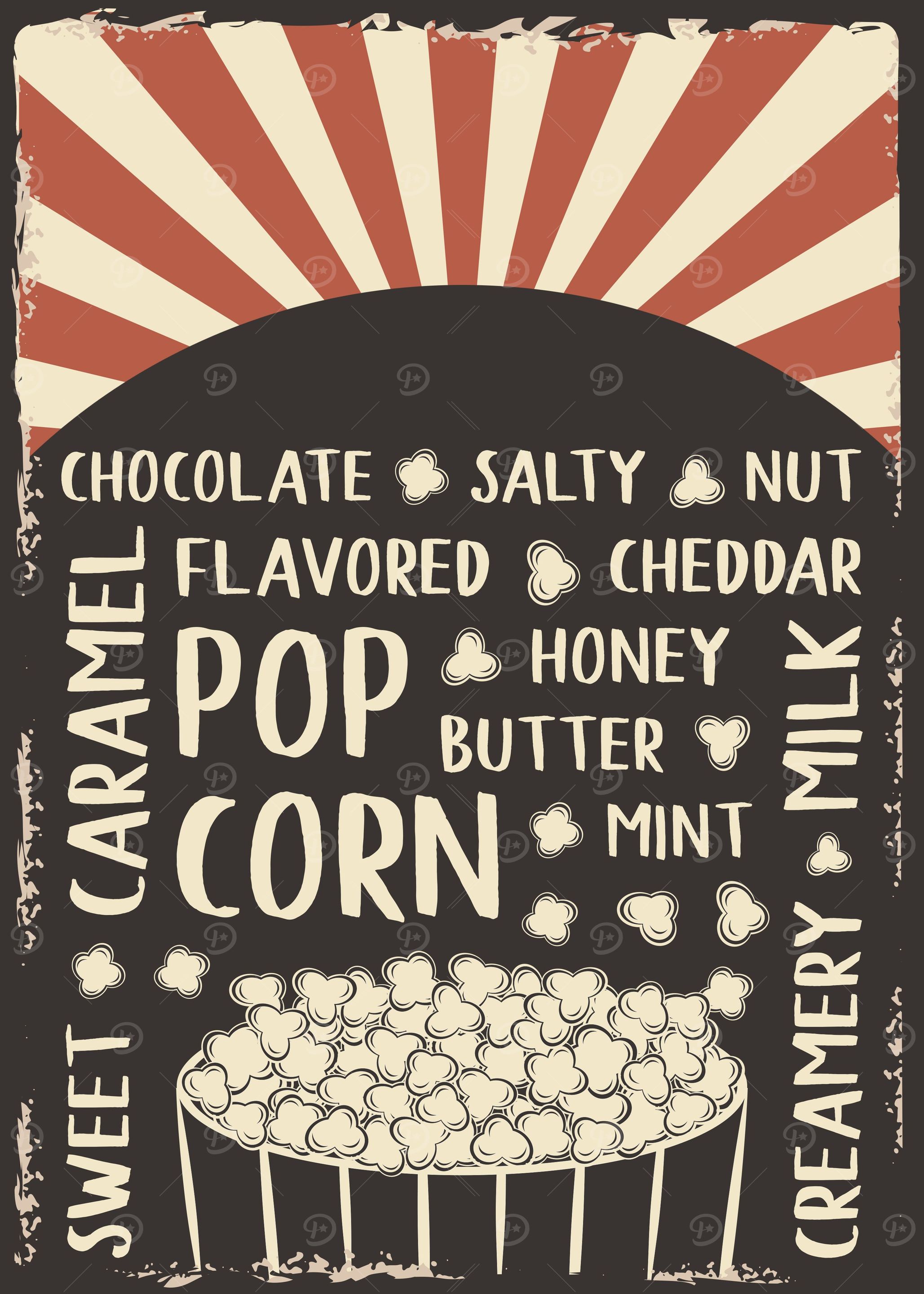 Vintage Popcorn Poster