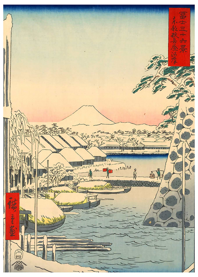 Mount Fuji from Riverbank